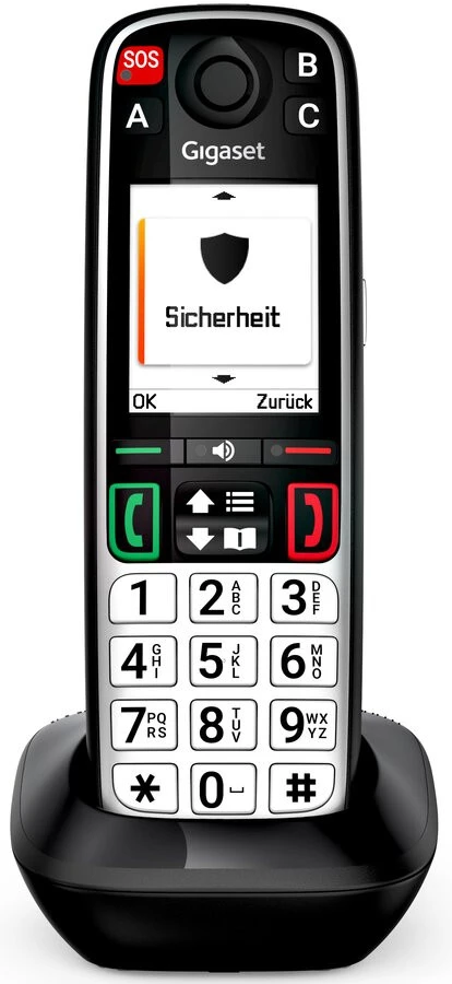 Gigaset EASY 500HX Barrierefreies Seniorentelefon nur Mobilteil Schwarz/Silber